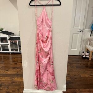 Peppermayo Pink Floral Print Pascal Maxi Dress Size 4